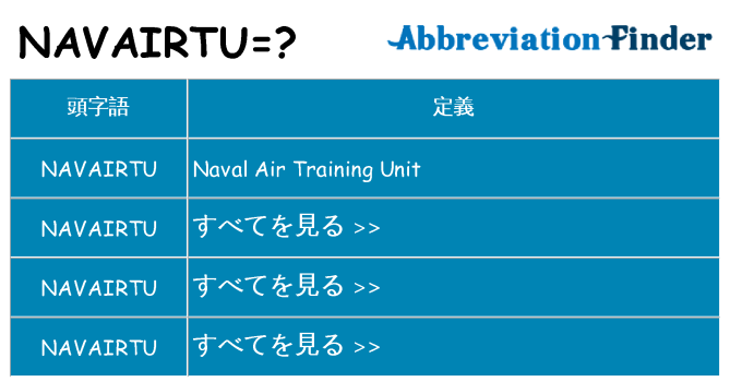 navairtu は何の略します。