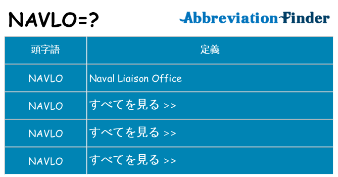 navlo は何の略します。