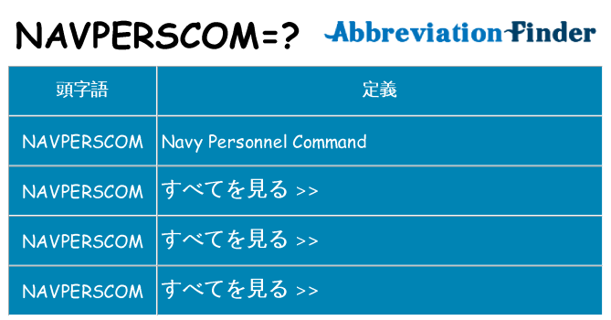 navperscom は何の略します。