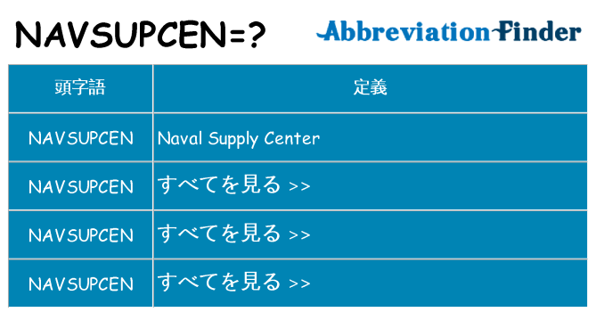 navsupcen は何の略します。