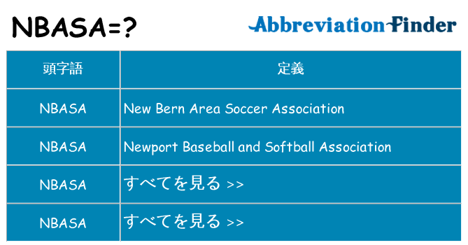 nbasa は何の略します。