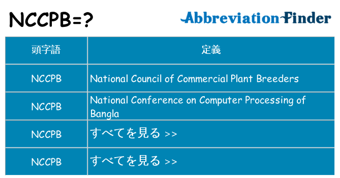 nccpb は何の略します。
