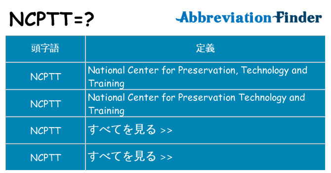 ncptt は何の略します。