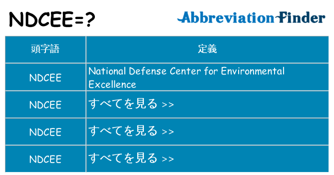 ndcee は何の略します。