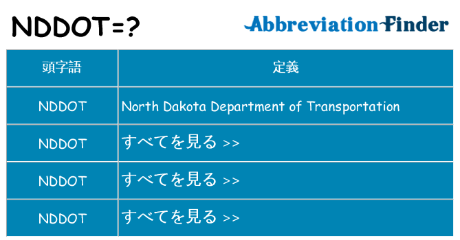 nddot は何の略します。