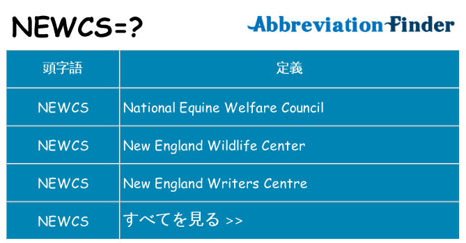newcs は何の略します。