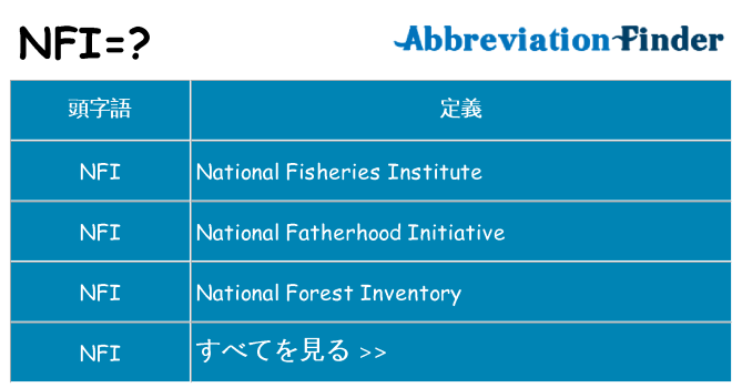 nfi は何の略します。
