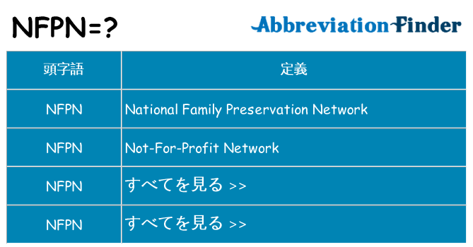 nfpn は何の略します。
