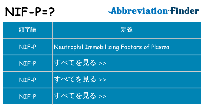 nif-p は何の略します。