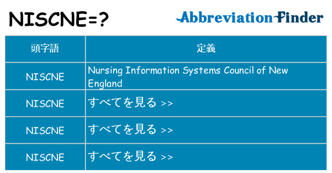 niscne は何の略します。