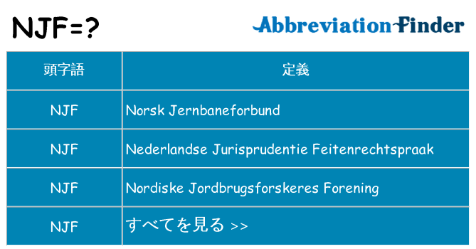 njf は何の略します。