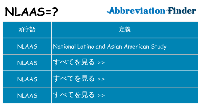nlaas は何の略します。