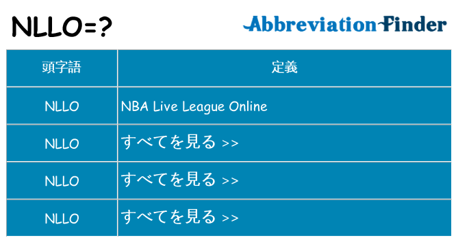 nllo は何の略します。