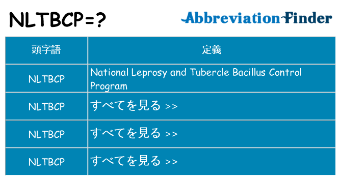 nltbcp は何の略します。