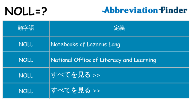 noll は何の略します。