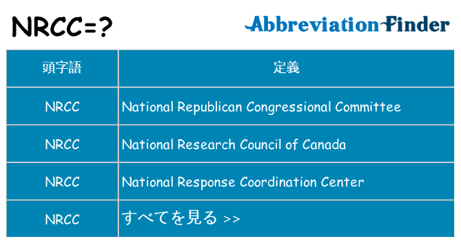 nrcc は何の略します。