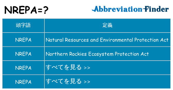 nrepa は何の略します。