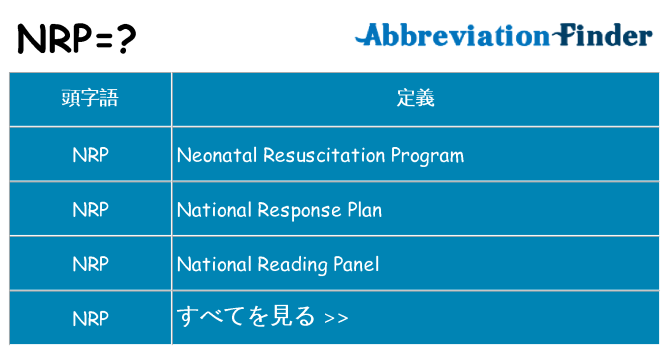 nrp は何の略します。