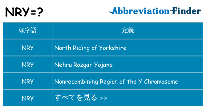 nry は何の略します。