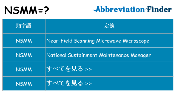 nsmm は何の略します。