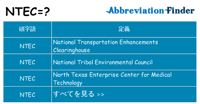 ntec は何の略します。