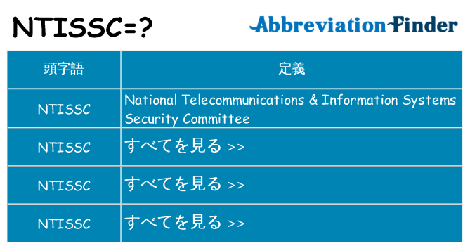 ntissc は何の略します。