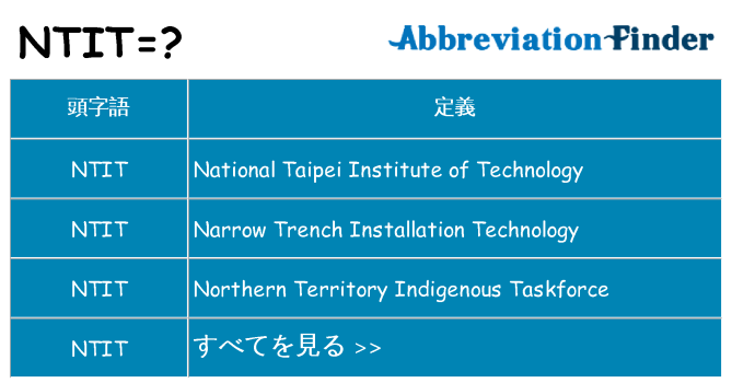 ntit は何の略します。