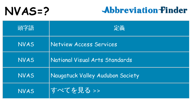 nvas は何の略します。
