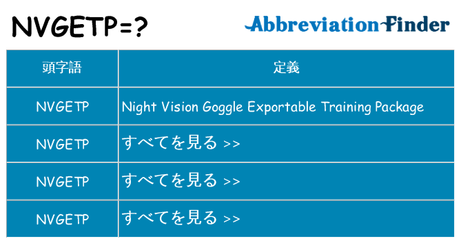 nvgetp は何の略します。