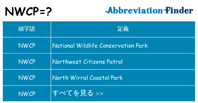 nwcp は何の略します。