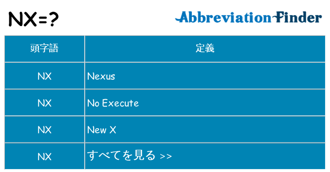nx は何の略します。