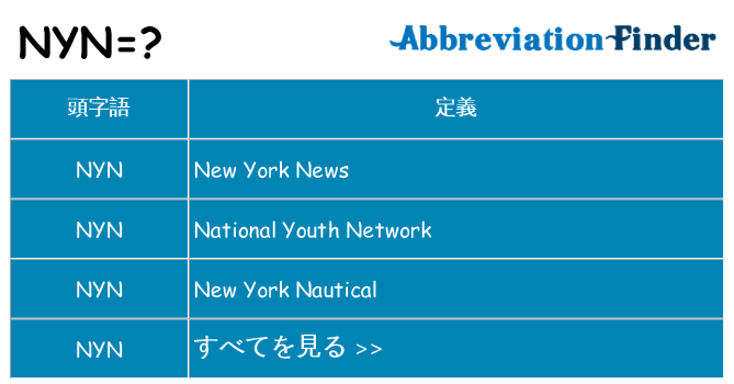 nyn は何の略します。