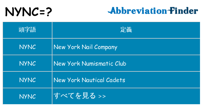 nync は何の略します。