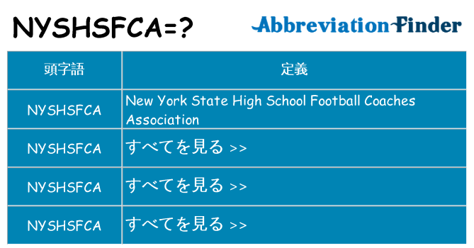 nyshsfca は何の略します。
