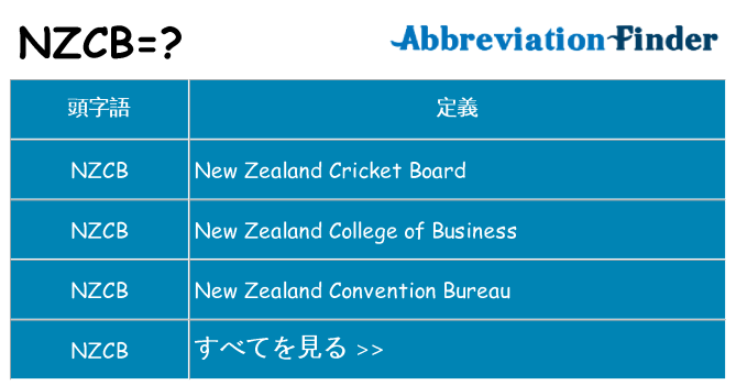 nzcb は何の略します。