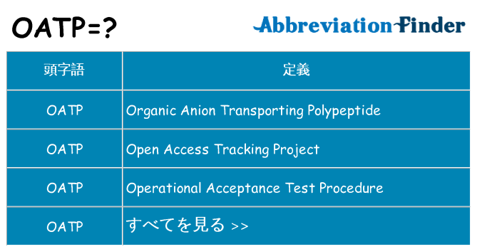 oatp は何の略します。