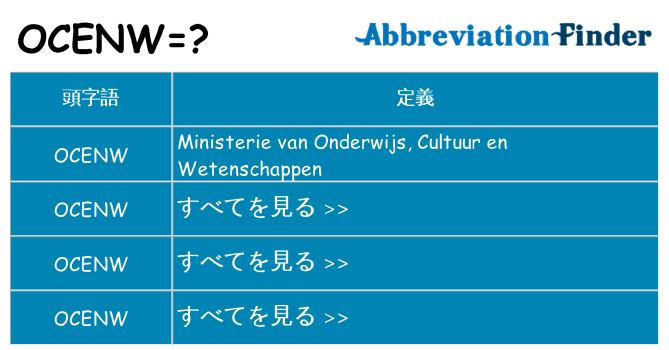 ocenw は何の略します。