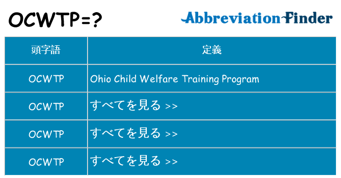 ocwtp は何の略します。