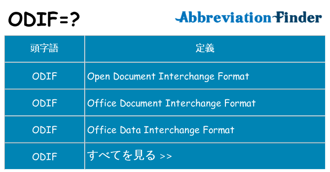 odif は何の略します。