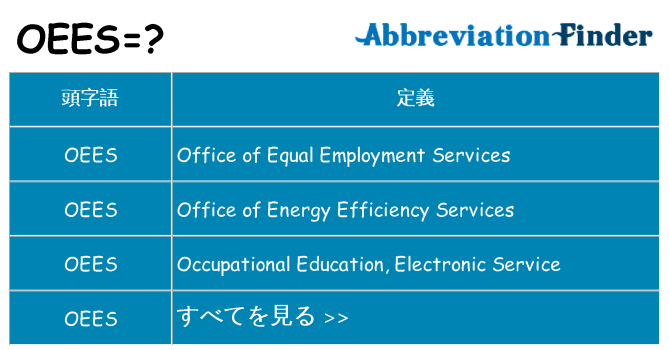 oees は何の略します。