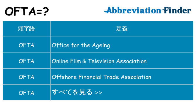 ofta は何の略します。
