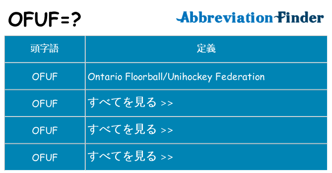 ofuf は何の略します。