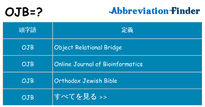 ojb は何の略します。