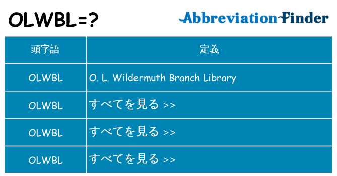 olwbl は何の略します。