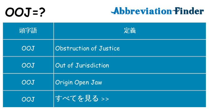 ooj は何の略します。