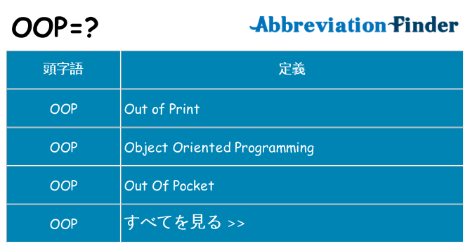 oop は何の略します。
