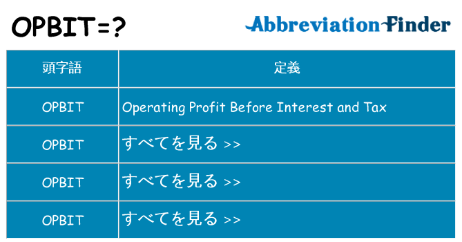 opbit は何の略します。