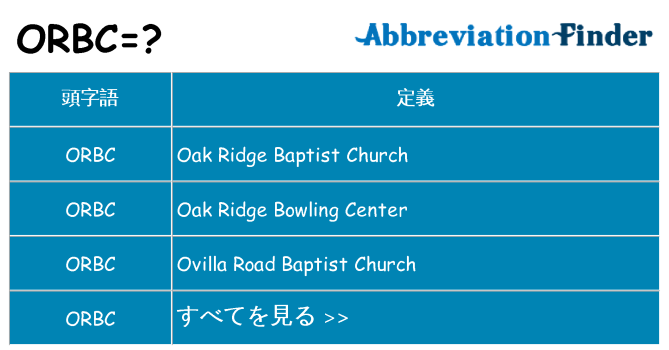 orbc は何の略します。