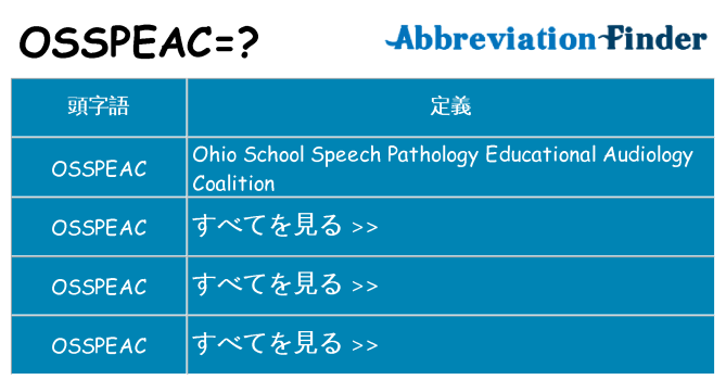 osspeac は何の略します。