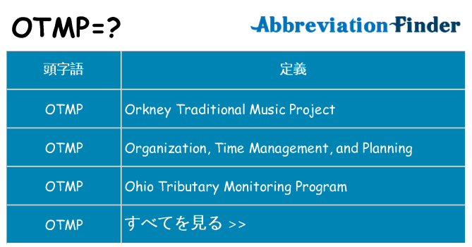 otmp は何の略します。